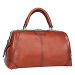 Banuce Vintage Full Grains Italian Leather Briefcase for Women Business Handbag Doctor Bag Purse Brown