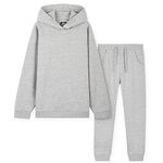 CityComfort Tracksuit For Girls, Hoodies And Joggers For Kids 3-14 Years (Light Grey, 13-14 Years)