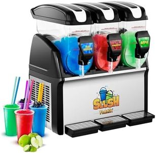Royal Catering Slush-Eis-Maschine Slushie Maker RCSL 3/15 (3 x 12 L, 980 W, -3 bis 2 °C, BPA-frei, 8-12 Stunden Arbeitszyklus, Härtegrad: 4 Stufen)