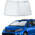 Goodyear Foldable Windshield Sun Shade for Toyota Sienna 2011-2020, Custom Fit Car Windshield Cover, Car Sunshade,UV Protection,Vehicle Sun Protector,Auto Car Window Shades for Front Window-GY008288