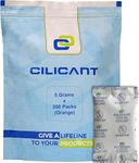 CILICAnT 5 Gram (200 Pcs) Silica Gel Orange Packets Desiccant Dehumidifiers, Indicating Silica Gel Packs for Moisture Absorption (5 Gram X 200 Pcs = 1 Kg)