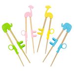 Kids Chopsticks, 4 Pairs of Reusable Children's Training Chopsticks, with Storage Box