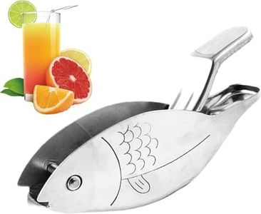 Stainless Steel Fish Shape Manual Lemon Juicer, 1Pc Stainless Steel Manual Lemon Squeezer Fish Shape Lemon Juicer, Stainless Steel Lemon Juicer Manual Lemon Squeezer Fish Shape Lemon Slice Squeezer