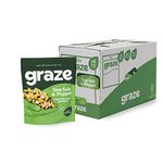 Graze Sea Salt & Pepper Veggie Protein Power - Vegan Savoury Snacks Sharing Bag - Packaging may vary - 100g (Pack of 6)