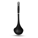 BERGNER Master Pro 2-in-1 Nylon Soup Ladle for Cooking (Black)