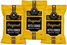 Pop Daddy Kettle Cooked Potato Chips, Kosher & Gluten Free, 5oz Potato Chips Individual Bags, 3 Pack, Original Kettle Cooked