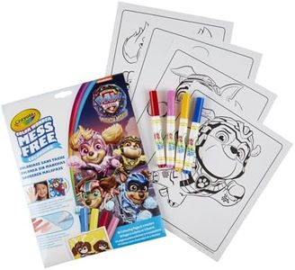 CRAYOLA Paw Patrol Color Wonder Coloring Set de 18 Pages 4 feutres sans Tache, sac refermable idéal pour les voyages et à l'extérieur, 75-7007