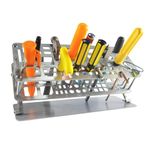 ABEST 65 Holes Screwdriver Storage Rack,Adjustable Screwdriver Organizers,Portable Tool Box,Hand Tool Rest Repair Tool Shelf for Desktop Workshop Tools Tray Screwdriver Tweezer Brushes