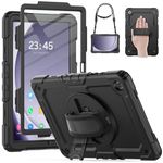 HXCASEAC Case for Samsung Galaxy Tab A9+ Plus Case Shockproof with Screen Protector/ 360° Hand Strap Stand/Carrying Strap, Cover for Samsung A9 Plus Tablet 2023 11 inch (SM-X210/X215/X216), Black