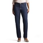 Lee Women's Petite Relaxed Fit Straight Leg Jean, Veronica Blue, 18 Short