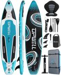 UPWELL 335x81x15cm Inflatable Paddle Board with Seat, 10'6”Stand Up Paddle Boards for Youth & Adults Paddleboard, Cyclone
