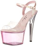 Ellie Shoes Women's Stiletto Sandal Heeled, Pink, 8