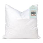 Pillowflex Synthetic Down Pillow Inserts for Shams Aka Faux/Alternative (15 Inch by 15 Inch)