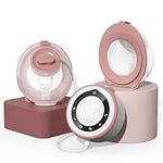 Momcozy V1 Pro Hospital-Grade Breast Pump, Hands Free Portable Electric Pump with 300mmHg Suction, 3 Rhythms and 15 Levels, Leak Proof DoubleFit Flange, 2300mAh Battery