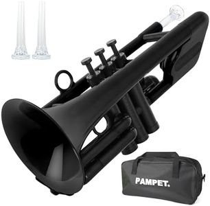 PAMPET SEA LION Professional Plastic C Trumpet Standard Trumpets Trumpet Set for Student Beginner C Trumpet Instrument Black