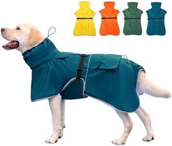 KOOGAL Waterproof Dog Raincoat Hooded Slicker Poncho Raincoat for Medium Large Dogs, Adjustable Dog Rain Coat Jacket(Blue, 6XL)