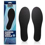 Carbon Fiber Insole 1 Pair, FAKILO Carbon Fiber Insoles Shoes Insert for Women Men, Rigid Support for Turf Toe, Foot Fractures, Hallux Rigidus, Mortons Toe, Suitable for Hiking, Walking, Sport-293mm