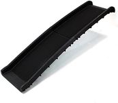Plastic Folding Dog Ramp, Black, 156cm x 40cm x 10cm, Can Carry Up To 90kg (200lbs)