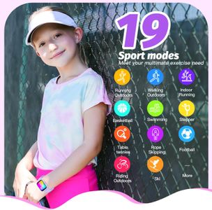 Kids Smart Watch – Purple, Touchscreen, GPS Tracker