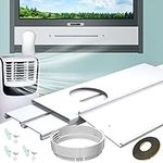 Gulrear Portable Air Conditioner Window Kit,Universal Portable AC Window Vent kit with 3 Adjustable Slide Seal Plates and 5.9" Hose Adapter Adjust Length from 25.5" to 47" Sliding Window AC Vent Kit