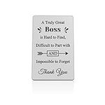 Boss Appreciation Gift Metal Wallet Card Boss Leaving Going Away Gift for Boss Mentor Bosses Day Gift for Boss Lady Coworker Boss Retirement Gifts Manager Director Leader Thank You Gifts Office Gifts