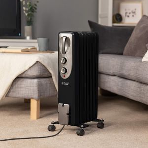Russell Hobbs Oil Radiator, 1500W – Portable Electric Heater, Black