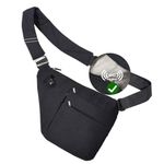 VADOO Sling Bag - Anti-theft Crossbody Shoulder Bag for Men and Women, Black 2.0, Medium