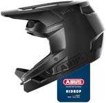 ABUS Downhill Bicycle Helmet HiDrop - Full-face Helmet with ABS Outer Shell for MTB Trails, Enduro and Bike Park - For Adults and Teenagers - ASTM-certified - Black, Size L