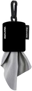 Alpine Innovations SPUDZ Ultra | Microfiber Cloth Screen Cleaner and Lens Cleaner | Closable Bottom | Black | 6 x 6 Inches