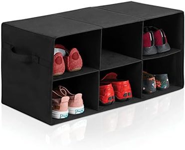 ZOBER Shoe Organizer, Compact Space Saver, Sturdy Cardboard, Ideally Sized, Easy Access