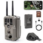 GardePro E8 2.0 Pro WiFi Trail Camera (Non-Cellular), Enhanced Dual Antennas for Stable Connection, 64GB SD Card, 4K Video, Rechargeable Battery, On-Site Access, No-Glow Night Vision, Motion Detection