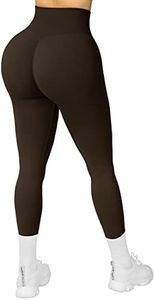 SUUKSESS Women Seamless Butt Lifting Leggings High Waisted Workout Yoga Pants (Deep Brown, S)