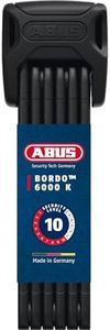 ABUS Bordo 6000K Folding Lock with SH Lock Holder - Bike Lock with XPlus Cylinder for high Tamper Protection - Security Level 10 - Length 90 cm