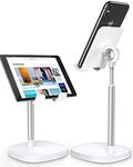 LISEN Desk Organizers and Accessories Workspace Organizers Mobile Phone Stand White Height Angle Adjustable Stable iPad Holder Stand Sturdy Stand for 4-10in iPhone 13 Pro iPad Kindel Samsung etc