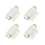 uxcell Touch Catch Magnetic Press Latch for Cabinet Door Cupboard Drawers White 4pcs