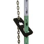 T Post Puller Plate - Cast Iron Heavy-Duty Steel - Farm & Garden Equipment for Quick Removal of T Posts,Use Different Gauges of Chain