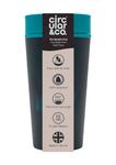 Circular and Co Leakproof Reusable Coffee Cup Made from Beach Waste 12oz/340ml - Our Leakproof Sustainable & Insulated Reusable Travel Mug (Black & Beach Waste)
