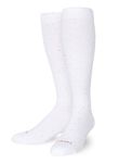 Comrad Recycled Cotton Knee High Socks - 15-20mmHg Graduated Compression Socks - Soft & Breathable Support Socks, Unisex, White Confetti, Small