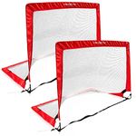 PowerNet Soccer Goal Portable Popup Net | 4x3 Rectangle | 2 Goals+1 Carrying Bag | Durable Lightweight Frame | Quick Setup Easy Folding Storage | Short Small Side Game | Technical Practice Accuracy