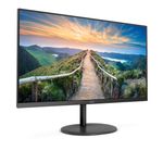 AOC U27V4EA - 27 Inch 4K UHD Monitor, 60Hz, 4ms, IPS, Adaptive Sync, Speakers, FlickerFree (3840x2160 @ 60Hz, 350cd/m², HDMI 2.0 x 2, DisplayPort 1.2 x 1), black