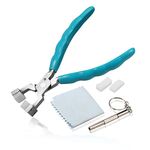 LEONTOOL 6" Glasses Frame Clamp Adjusting Pliers Eyeglasses Repairing Pliers Bracelet Bending Pliers Nose Pad Arm Repair Tools Optical Hand Tool with Screwdriver Glasses Cloth and Nylon Replacement