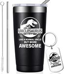 BIRGILT Uncle Gifts from Niece, Nephew - Best Uncle Gifts - Uncle Fathers Day Gift - Christmas, Birthday Gifts for Uncle - 20oz Unclesaurus Tumbler