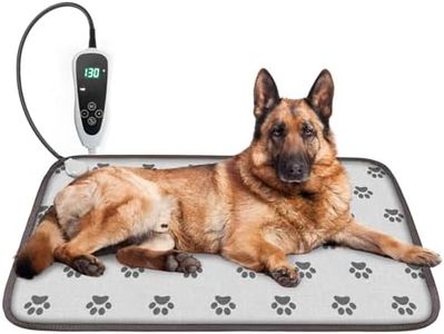 GOLOPET Large Dog Heating Pad 34x21in Waterproof Pet Heating Pad for Dogs Smart Thermostat Switch, Whelping Supplies Heated Dog Bed,Adding Wire Rope Wires Puppy Heating Pad Mat-Whelping Box for Dogs