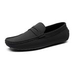 Bruno Marc Men's Penny Loafer Slip-on Suede Driving Shoes,SBLS2334M,Black,8 UK /9 US