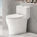 Elongated One Piece Toilet with Com