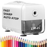 Zmol Electric Pencil Sharpener, Heavy Duty Classroom Pencil Sharpener, UL Listed Professional Pencil Sharpener for 6.5-8 mm No. 2/Colored Pencils with Stronger Spiral Blade, School Pencil Sharpener.