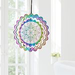 Hademade | Design | Interio Decoration | Home Décor | Kitchen Décor | Indoor Décor | Outdoor Décor | Garden Wind Spinner | Unique Gift | Option for All Occasions (10cm Color Plated Mandala)