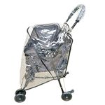 Anwangda Dog Stroller Cover Clear, Magic Sticker Foldable Waterproof Carrier, Plastic Waterproof Pet Stroller Cover,Cat Pet Stroller Rain Cover with Magic Sticker(Clear)