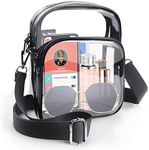 COROMAY Clear Bag for Stadium Events, Trendy Clear Purse, TPU Clear Bag Stadium Approved for Sports Concert Party, Clear Bag Black, Clear Purse Stadium Approved