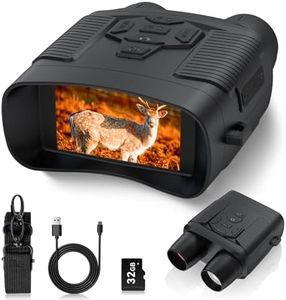 Night Vision Goggles, Relassy 4K HD Digital Infrared Night Binoculars 300m Range, 4000mAh Rechargeable Night Vision, 5X Digital Zoom for Birdwatching Camping